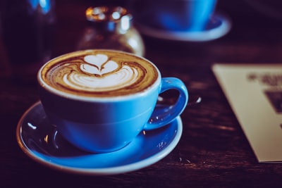 Blue ceramic cups dish
